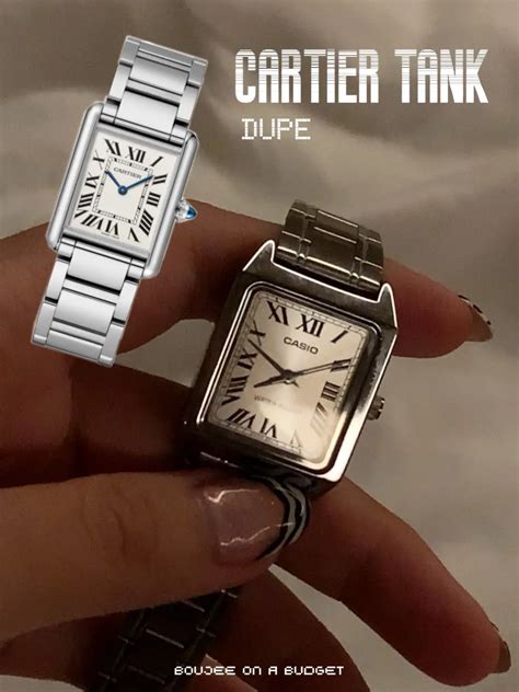 cartier tank look alike|cartier tank dupe casio.